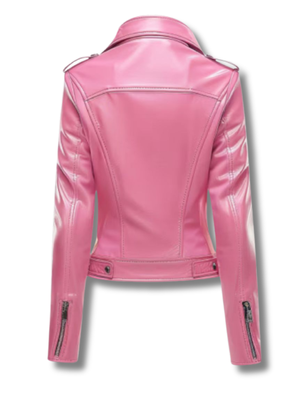 Women’s Leather Biker Jacket - Image 2