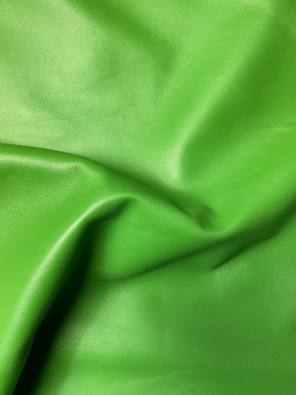 Green Sheep Finished Leather by Per Square Feet