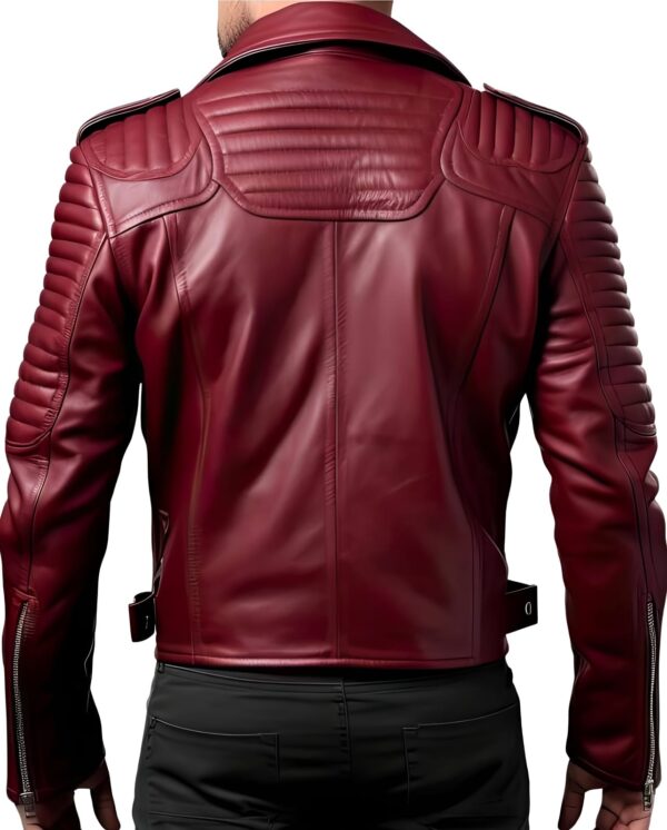 Men Biker Leather Jacket - Image 2