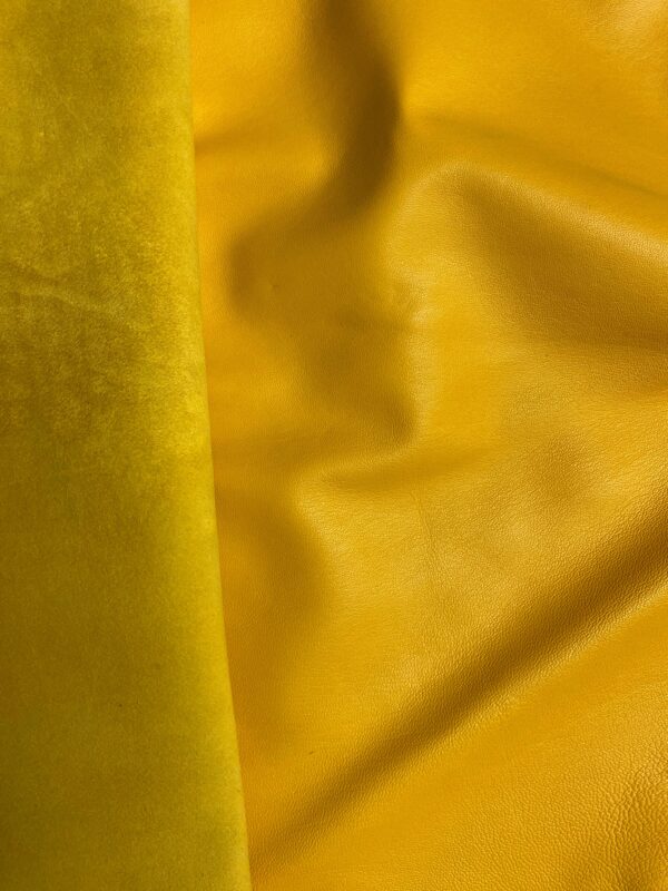 Yellow Sheep Finished Leather by Per Square Feet