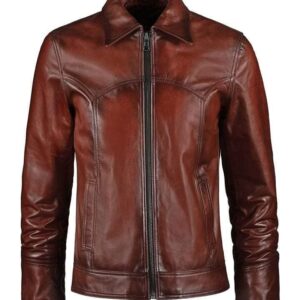 Men Brown Leather Jacket